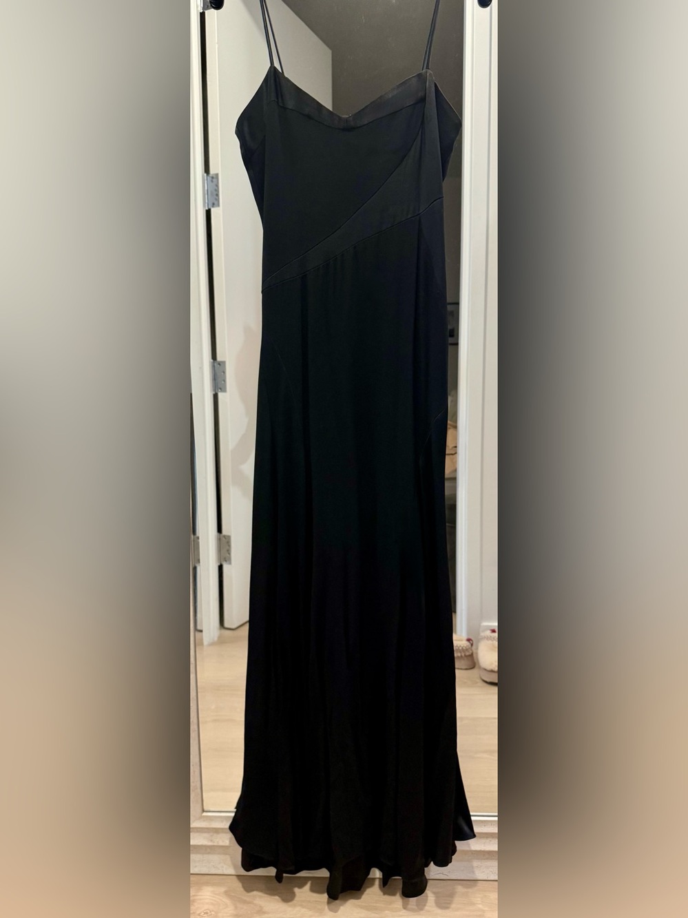 Nicole Miller Collection Black Gown with Satin Detail, size 4